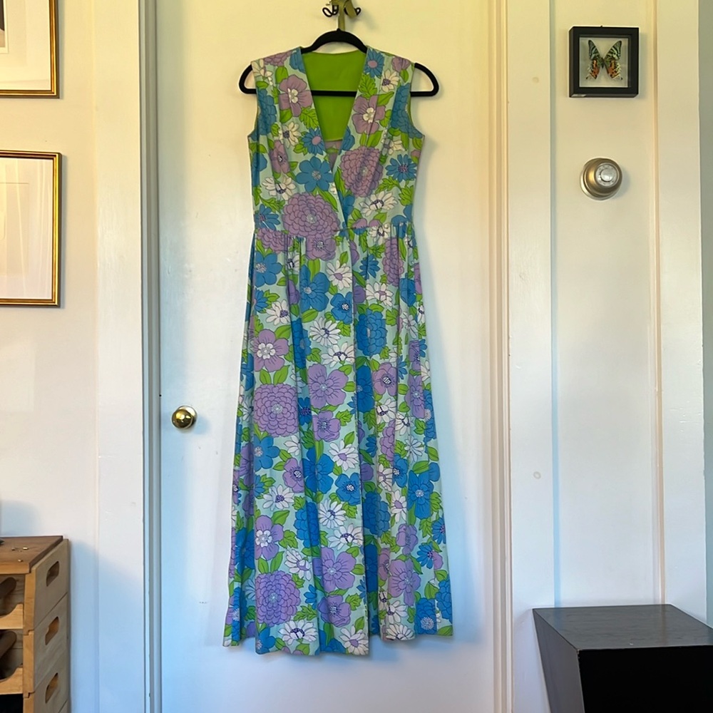 Vintage floral wrap dress